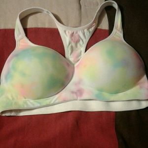 PINK VS tye-dye yoga bra