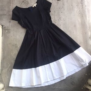 Shabby Apple Dresses - Shabby Apple Saylor Navy Fit and Flare Dress Shabby Apple Dresses - Shabby Apple Saylor Navy Fit and Flare Dress