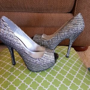 Glittery Women's peep toe  Heel