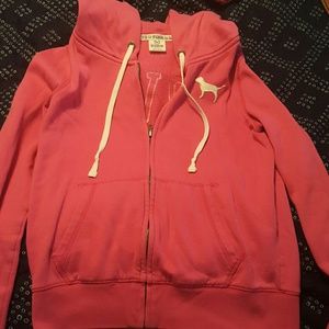 PINK hoodie zip up