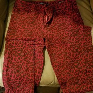 JustFab Leopard Print Jeans