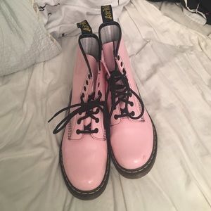 Baby Pink Patent Leather Dr Martens
