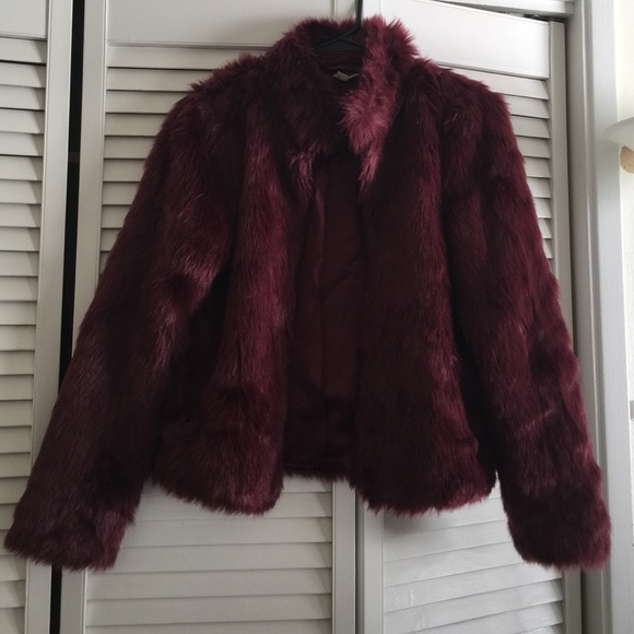Burgundy Fur Coat