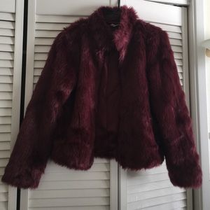 Burgundy Fur Coat
