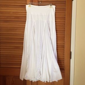 Hard Tail White Foldover Maxi Skirt