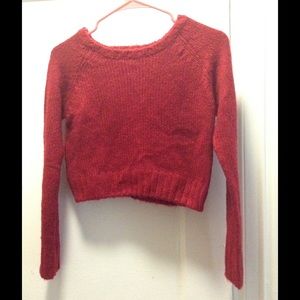 Red Cropped Sweater