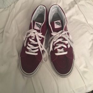 Maroon Classic Hi-Top Vans