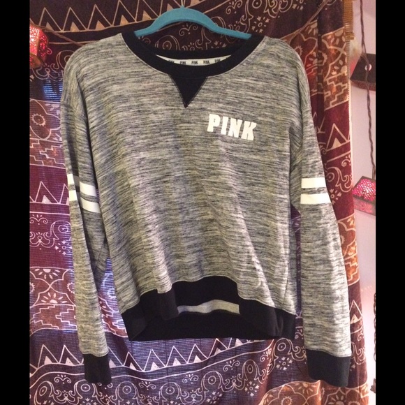 Victoria's Secret Pink marbled gray pullover