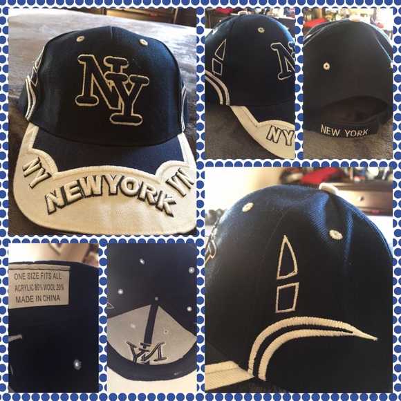 Other - Like New NY Adjustable with Velcro Baseball Hat
