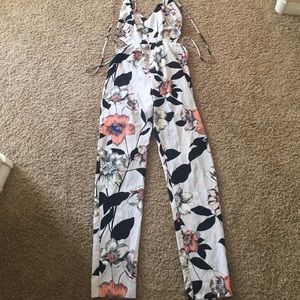 Leith Strappy Floral Print Jumpsuit