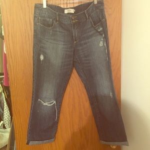 Hollister Cropped cuffed jeans