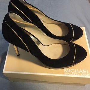 Michael Kors black and gold stilletos