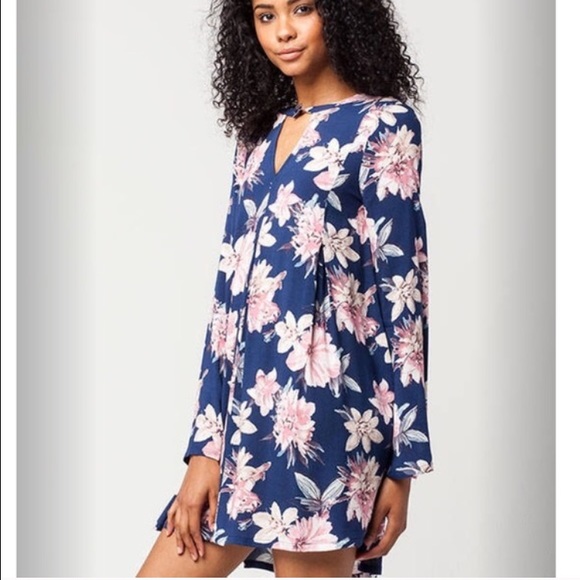 Blu Pepper Keyhole Floral Dress