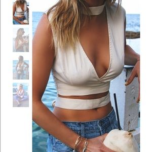 sabo skirt livi collar crop top
