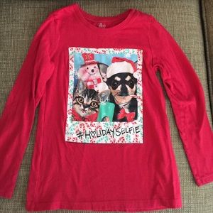 Children's place girls Christmas long sleeve tee