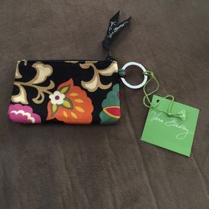 Vera Bradley zip ID case on keyring