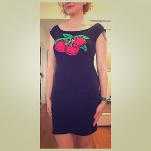 Cherry Sweater Dress by Betsey Johnson