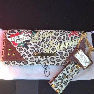 Ed Hardy purse with wrist attachment