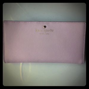 auth light pink kate spade snap wallet