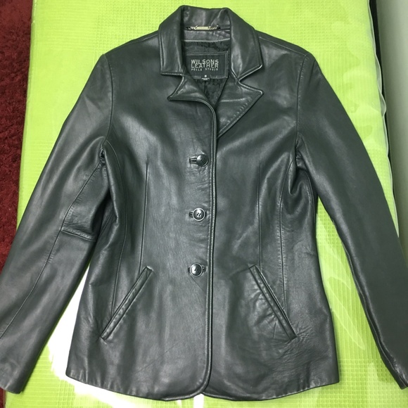 Black genuine leather jacket