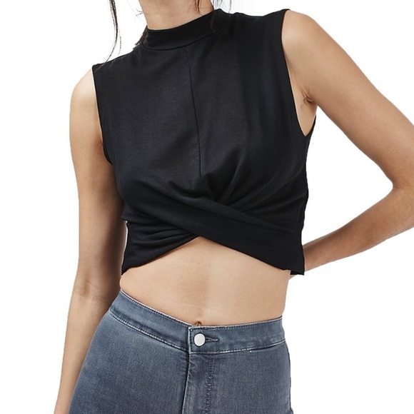 Topshop Twist Front Crop Top