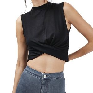Topshop Twist Front Crop Top