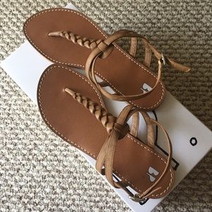 BNWB Braided Thong Strap Sandals