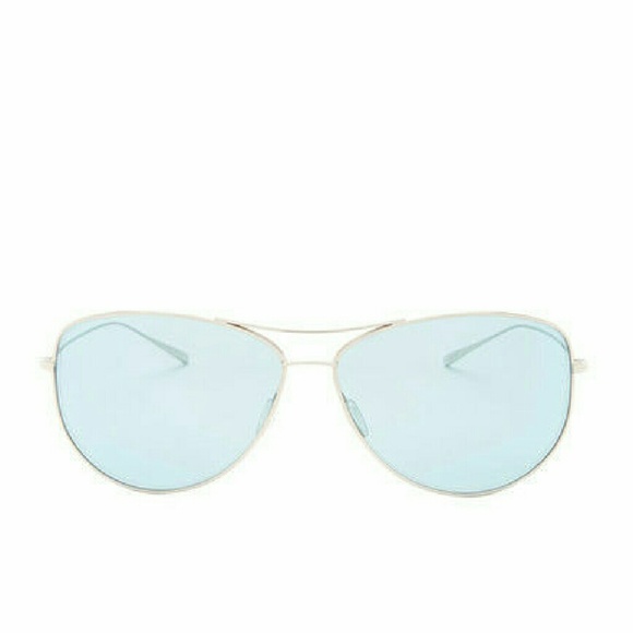 Oliver Peoples - Kepner Aviators -Silver/AquaFlash
