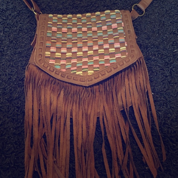 Brown cross body bag