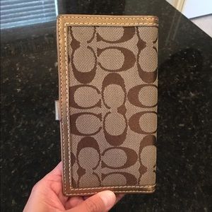 Coach checkbook holder