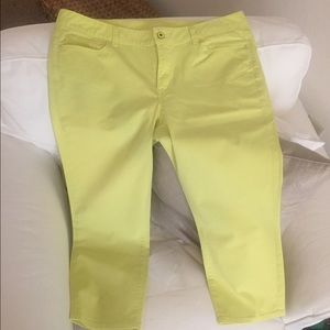 LOFT Crop Pants with a Pop of Color!