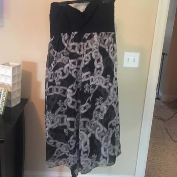 DVF strapless chain dress