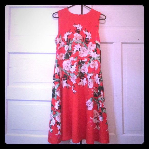 Tropical orange dress from New York & Co. NWT
