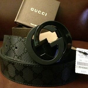 Black authentic Gucci belt