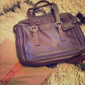 Pikolinos Olmo Work Bag/Briefcase Brown Leather