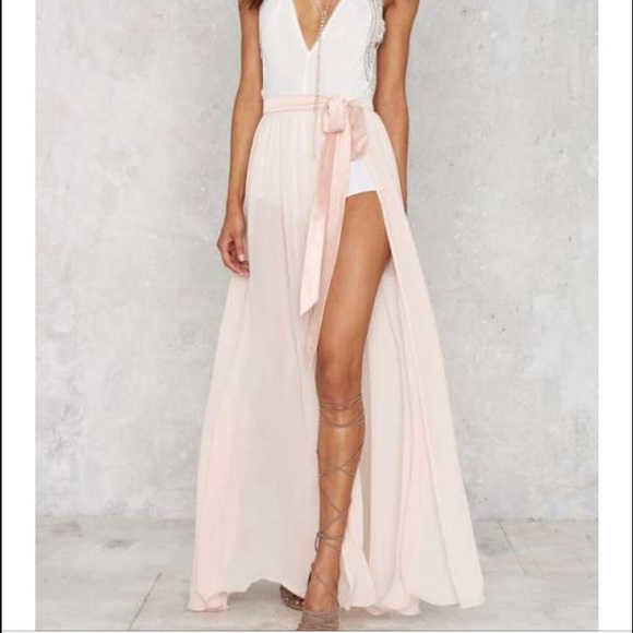 Nasty Gal sheer maxi skirt