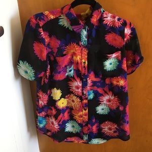 Nordstrom Halogen Sheer Button Down Shirt