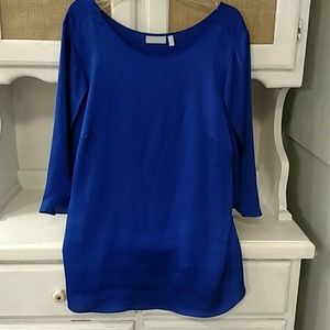 Harper + Liv cobalt blue blouse