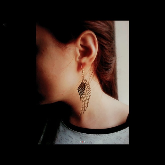 Dangle long earrings - Picture 2 of 3