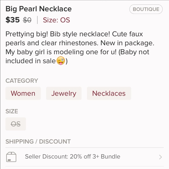 Big Pearl Necklace - Picture 4 of 4