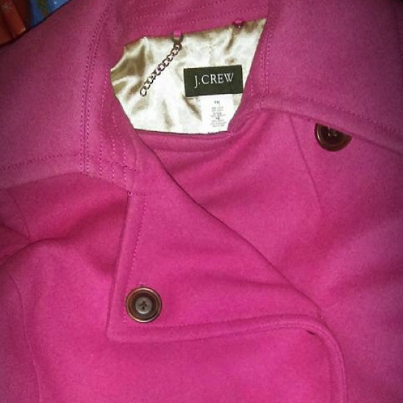 J.Crew Tall Fit Pink wool winter Pea coat SOLD - Picture 2 of 4