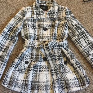 Black & white peacoat never been worn