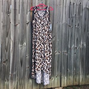 NWT XL Leopard Print High Low Dress