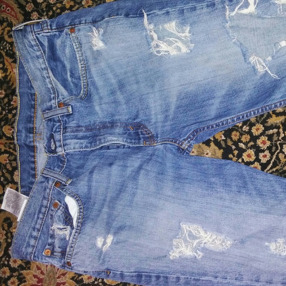 Boyfriend ripped levis
