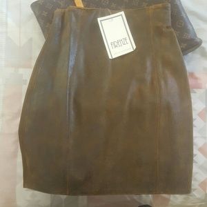 100 % Distress Leather Skirts