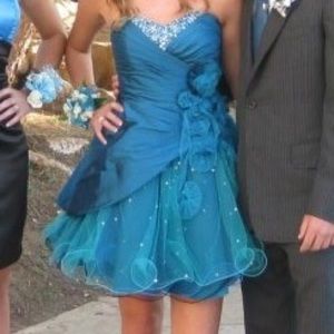 Deep blue homecoming dress, size 5/6