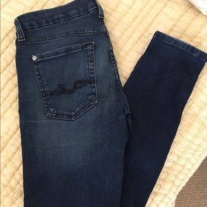 7 for all mankind super skinny jean leggings sz 27