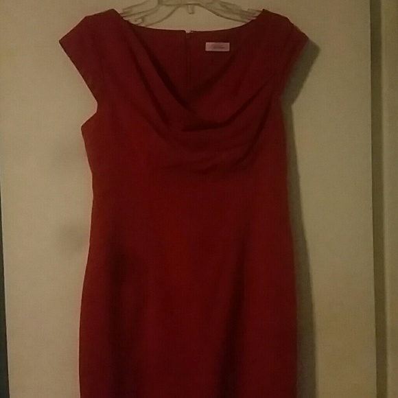 Red Calvin Klein dress
