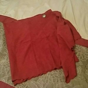 Wrap around leather skirt