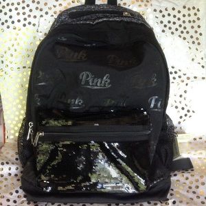 Black sequin Victoria Secret PINK backpack